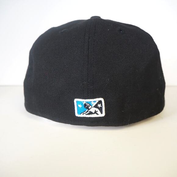 Syracuse Chiefs New Era 59Fifty 100% Wool Flat Brim Fitted Hat Sz 7 - Picture 3 of 8